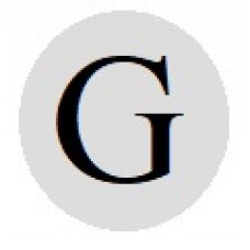 Бусины с буквами серебристые круглые G